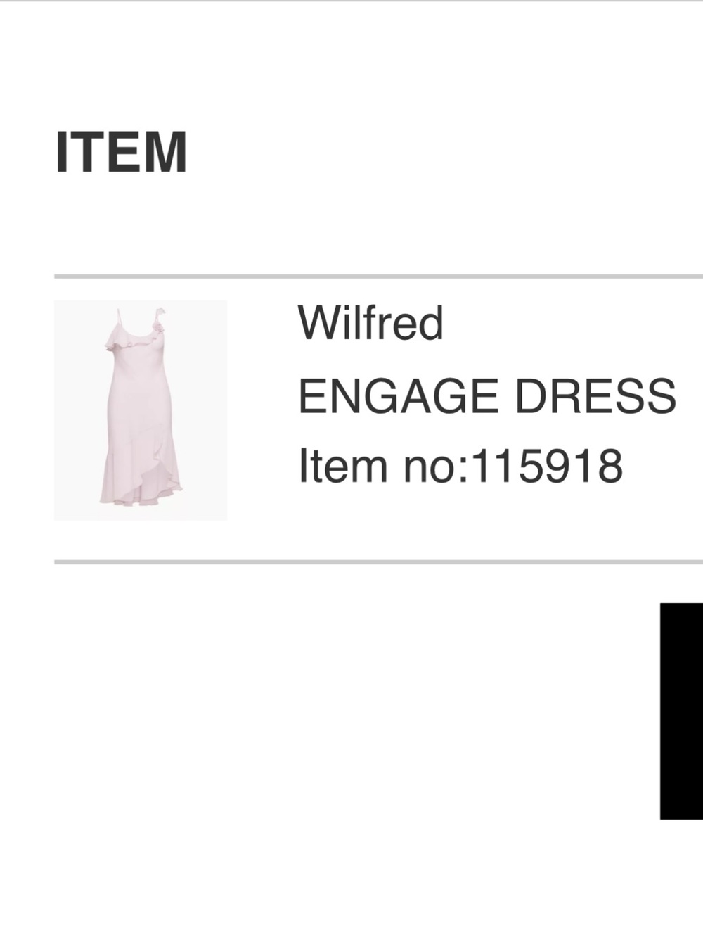 Aritzia Lilac Asymmetrical Slip Dress with Rosette Strap - Picture 5 of 5